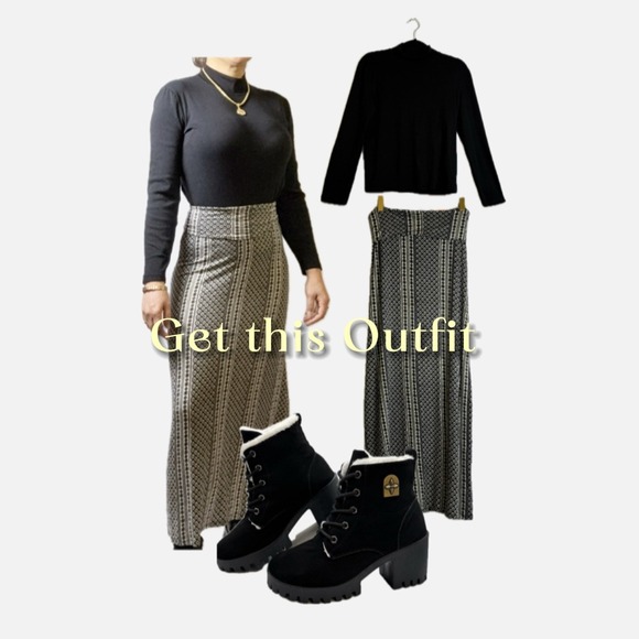 American Rag Ethnic Chic Maxi Skirt Geometric Print High Waist Size S - Picture 9 of 9